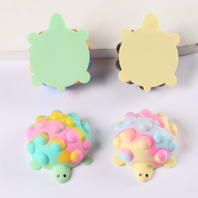 3D Stress Relief Ball Silicone Decompression Toy Turtle Decompression Vent Ball Children's Educational Toys Squeezing Toy