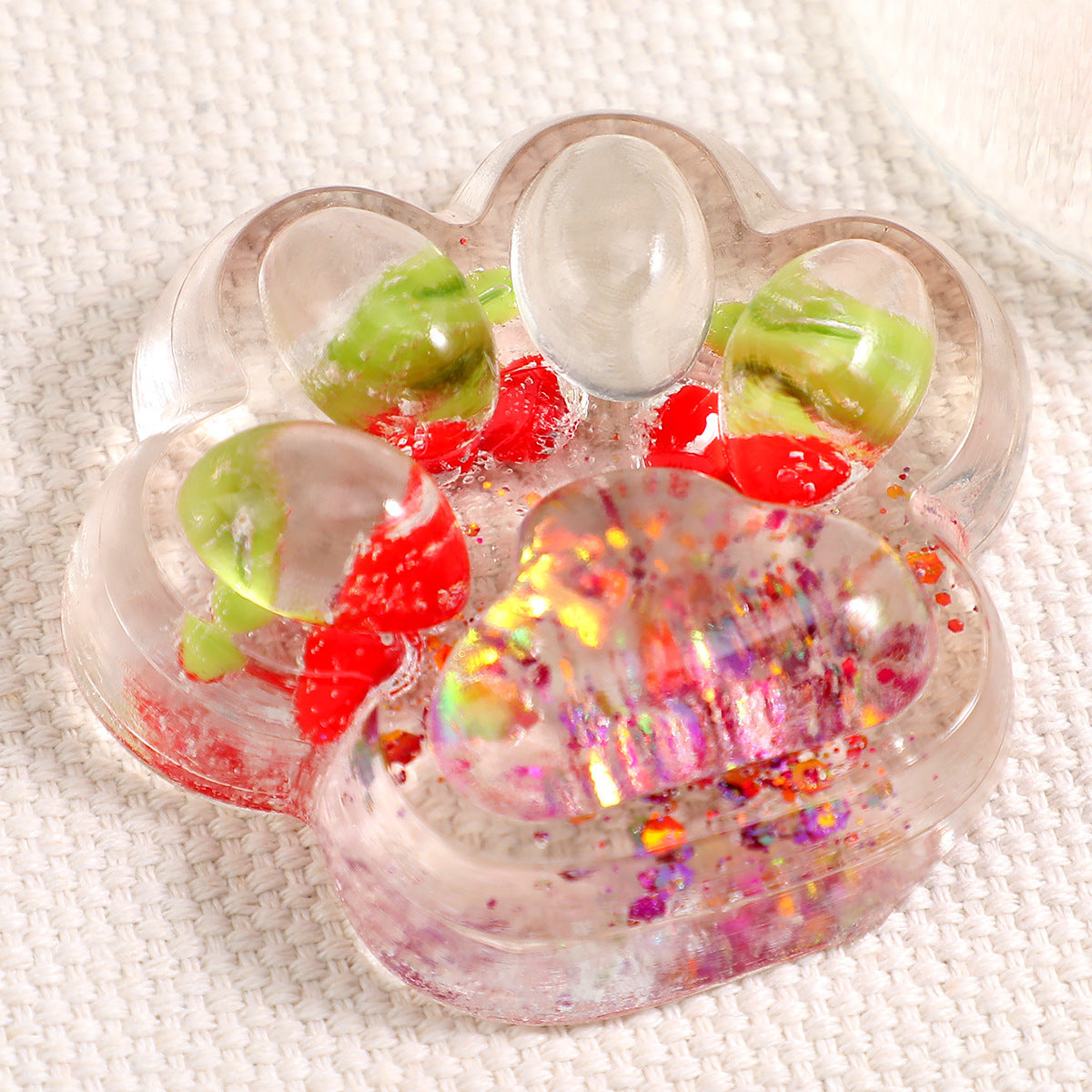 Decompression Cute Cat Paw Ice Cube Compressable Musical Toy