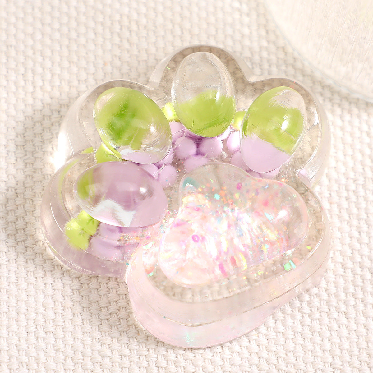 Decompression Cute Cat Paw Ice Cube Compressable Musical Toy