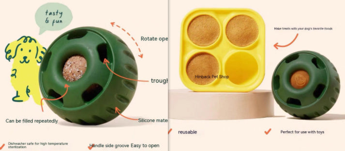 Dog Treat Ball - Interactive Food Dispensing Toy for Dogs