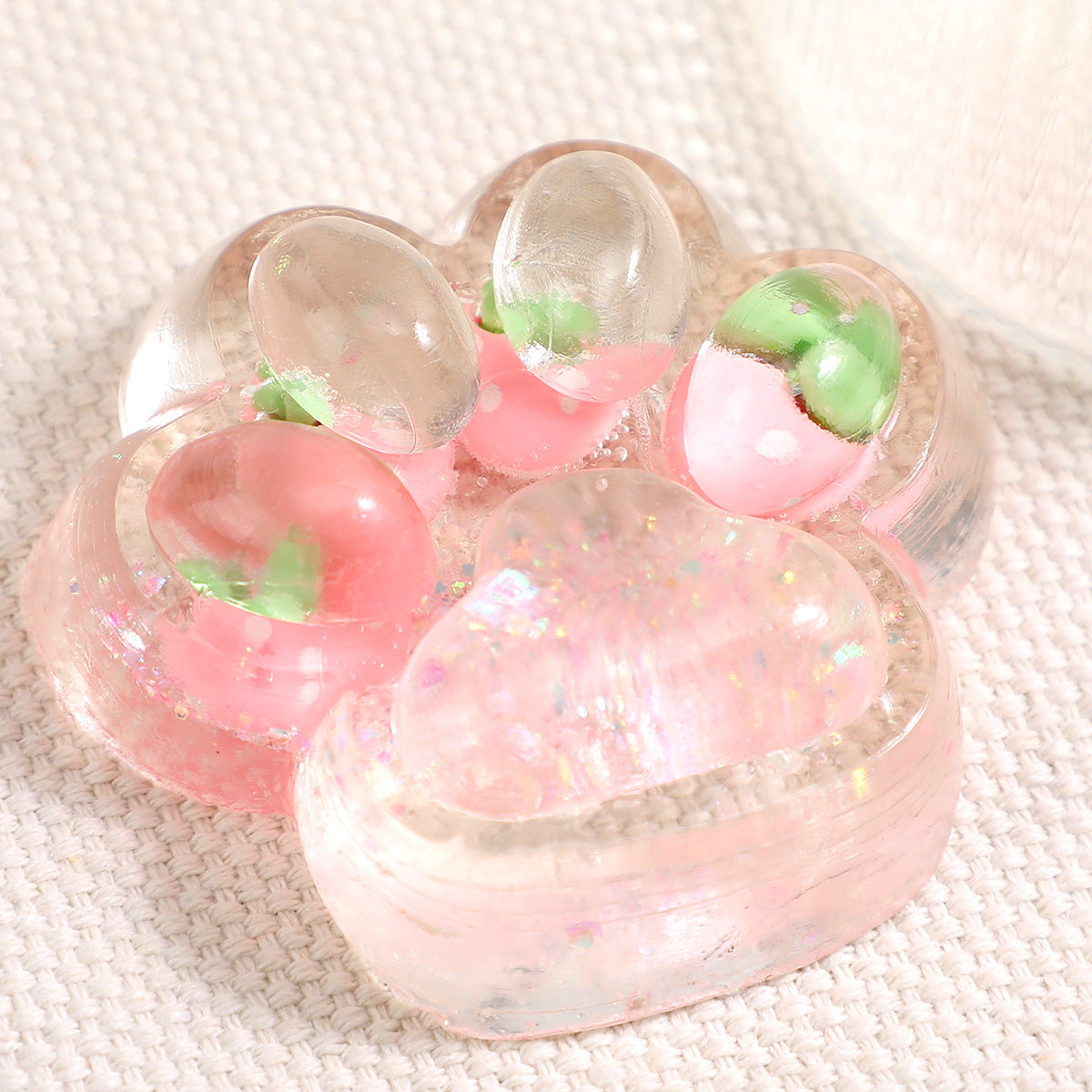 Decompression Cute Cat Paw Ice Cube Compressable Musical Toy