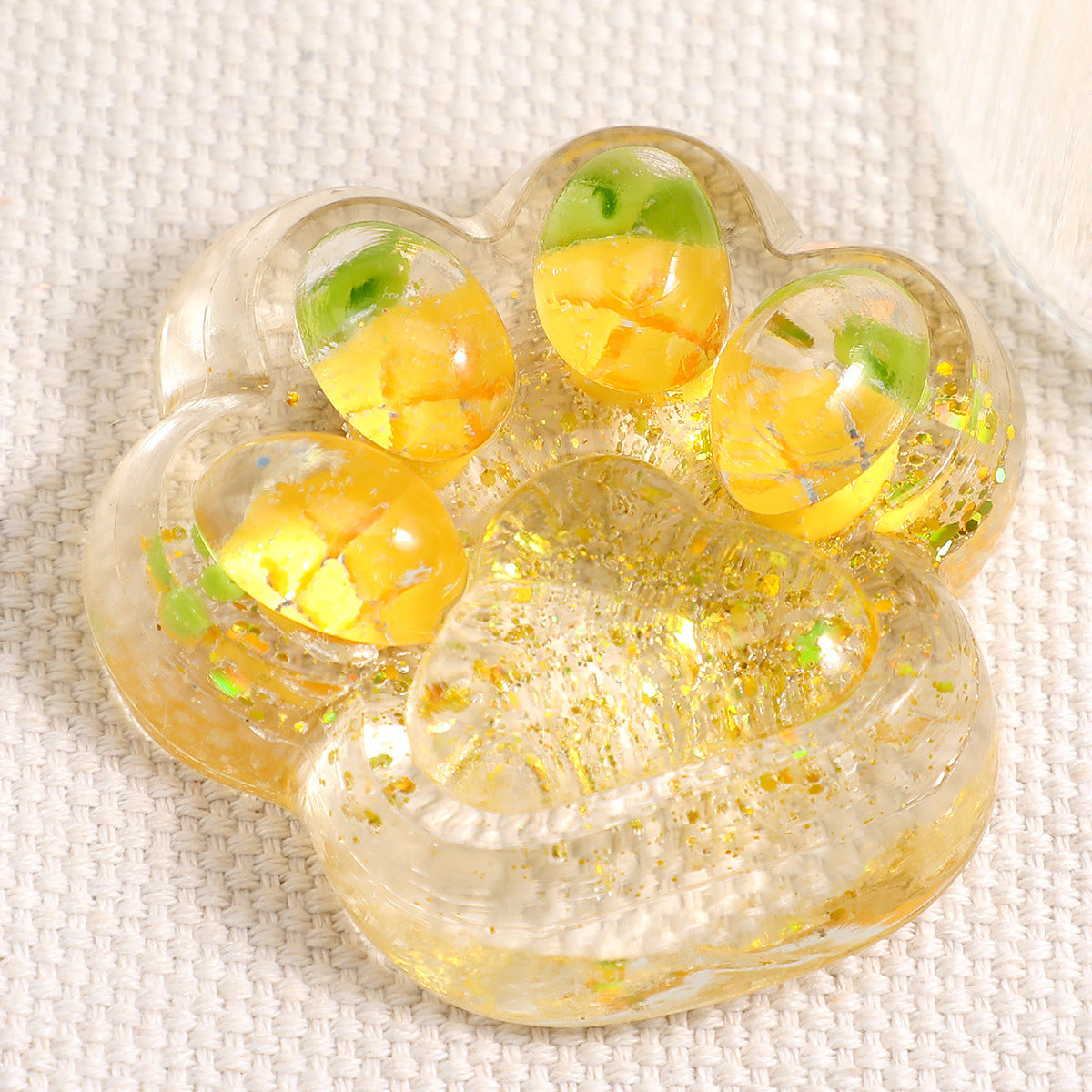 Decompression Cute Cat Paw Ice Cube Compressable Musical Toy