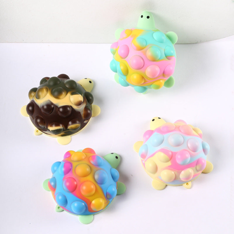 3D Stress Relief Ball Silicone Decompression Toy Turtle Decompression Vent Ball Children's Educational Toys Squeezing Toy